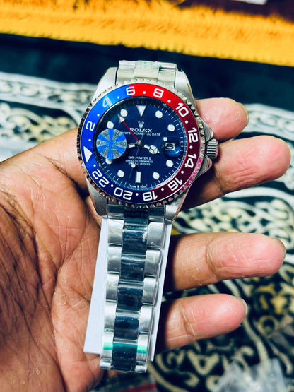 Rolex GMT Style Automatic Men's Stainless Steel Watch – Jubilee Bracelet |Premium Sapphire Look
